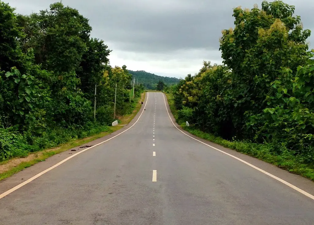 The road from Dharwad to Goa via Ramnagar is top class with lush greenery on either side!